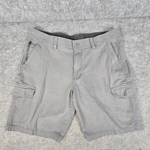 Copper & Oak Supply Co Mens Gray Cargo Shorts Size 36 Cotton Stretch Utility